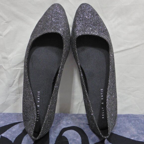 Kelly & Katie Grey Sparkly Flats - Picture 1 of 11